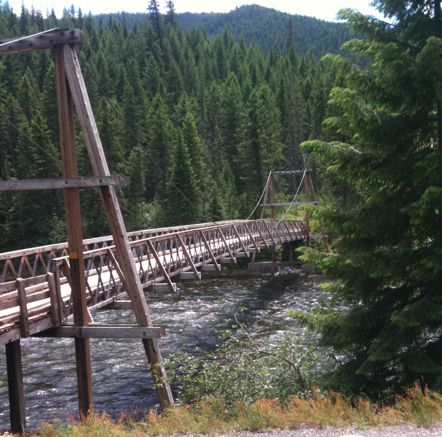 Foot bridge across the Lochsa.
