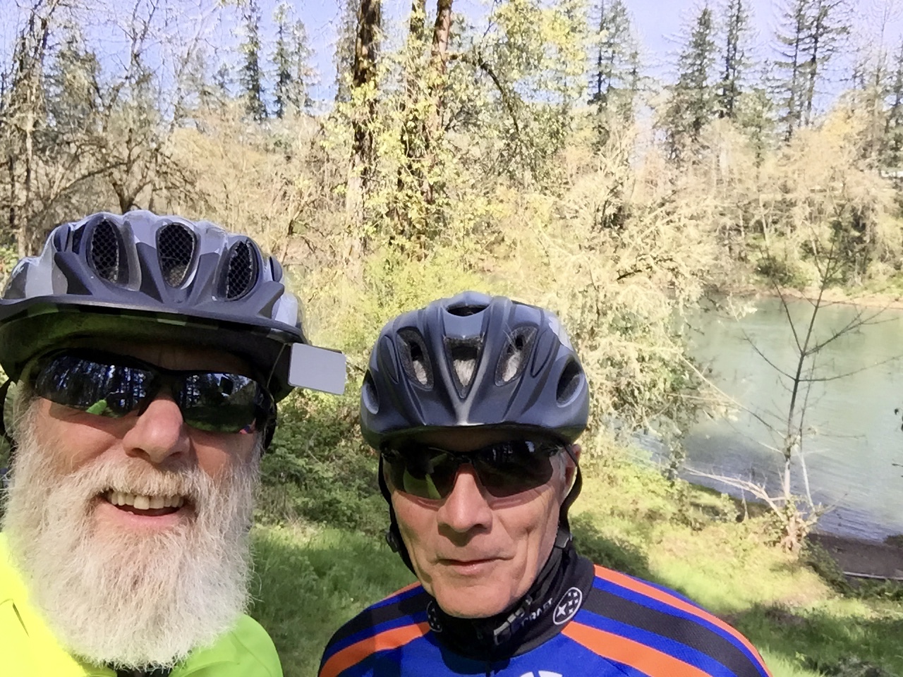 Paul and John by the Santiam River.