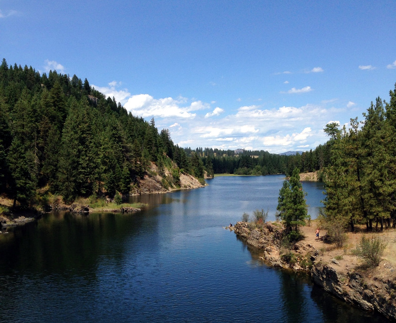  The Kettle River just before it joins the Columbia at Lake Roosevelt.