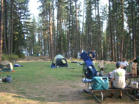 Campsite on Lake Coeur d'Alene
