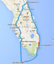 Map of my Florida Tour
